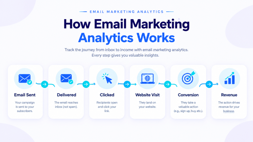 Email marketing analytics journey from email to revenue
