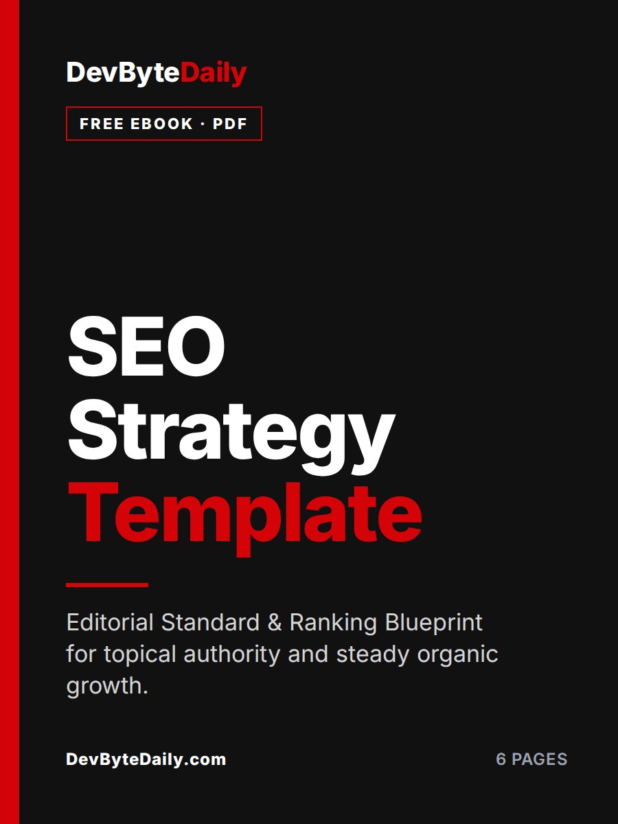SEO Strategy Template eBook cover