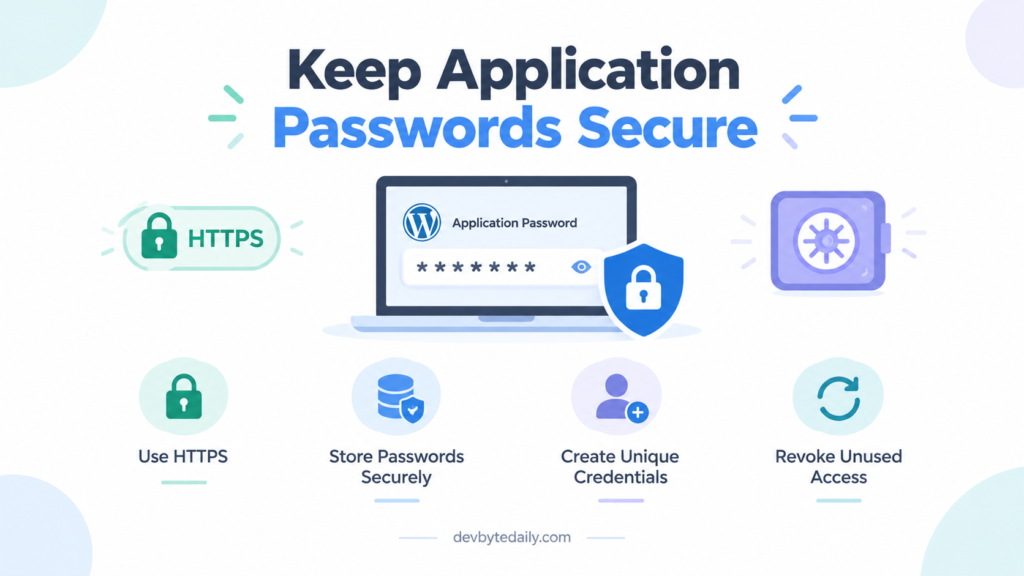 How to securely store and manage WordPress application passwords