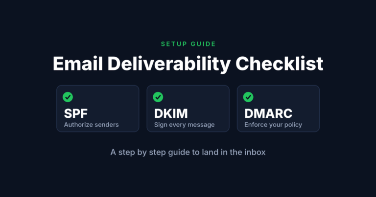 Email Deliverability Checklist: SPF, DKIM, and DMARC Setup