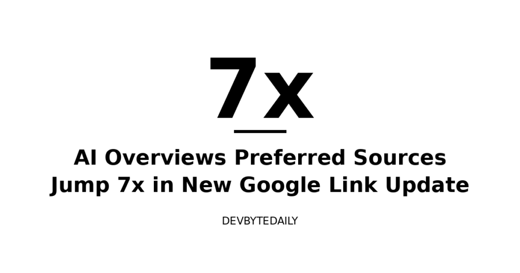 AI Overviews Preferred Sources Jump 7x in New Google Link Update